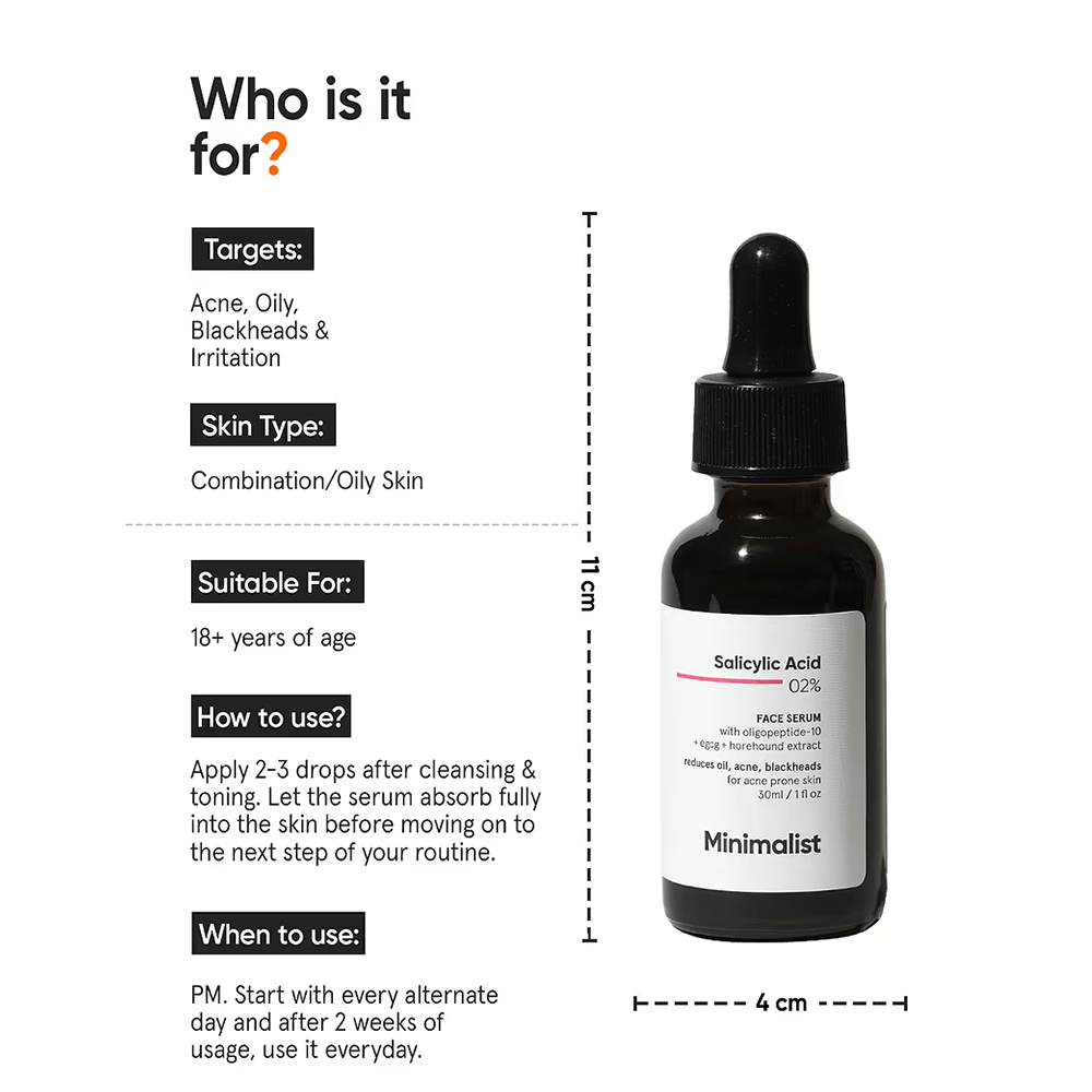 Minimalist 2% Salicylic Acid Serum For Oily Skin 30ml