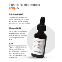 Minimalist 2% Salicylic Acid Serum For Oily Skin 30ml