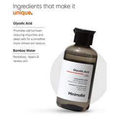 Minimalist 8% Glycolic Acid Exfoliating Toner With Bamboo Water 150 ml