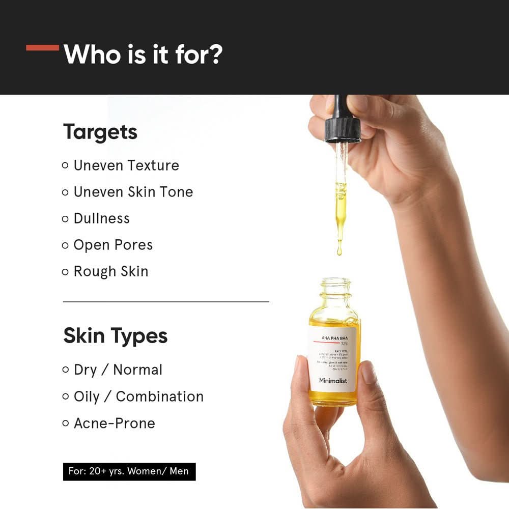 Minimalist AHA 25% + PHA 5% + BHA 2% Face Peel 30ml