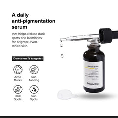 Minimalist Alpha Arbutin 2% Face Serum with Hyaluronic Acid 30ml