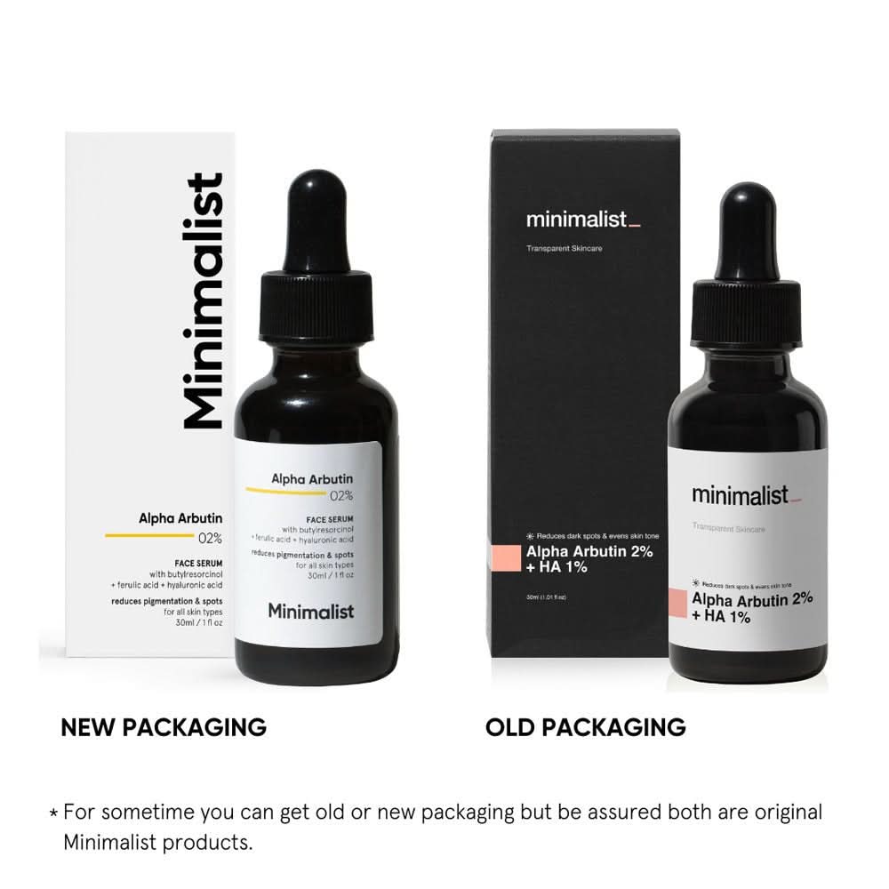 Minimalist Alpha Arbutin 2% Face Serum with Hyaluronic Acid 30ml