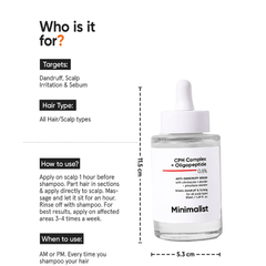 Minimalist Anti-Dandruff Hair Serum with CPH Complex & Oligopeptide 0.8% 50ml