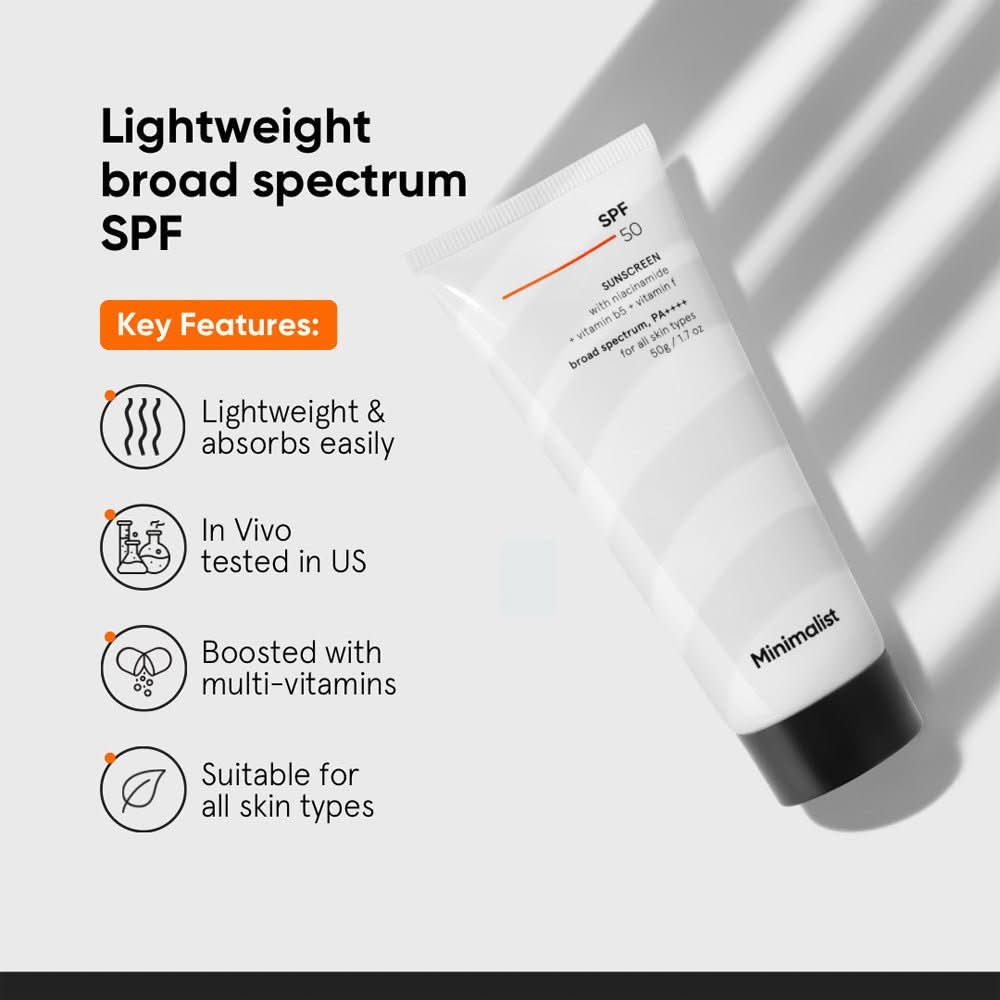 Minimalist Sunscreen SPF 50 PA++++ with Niacinamide 50g