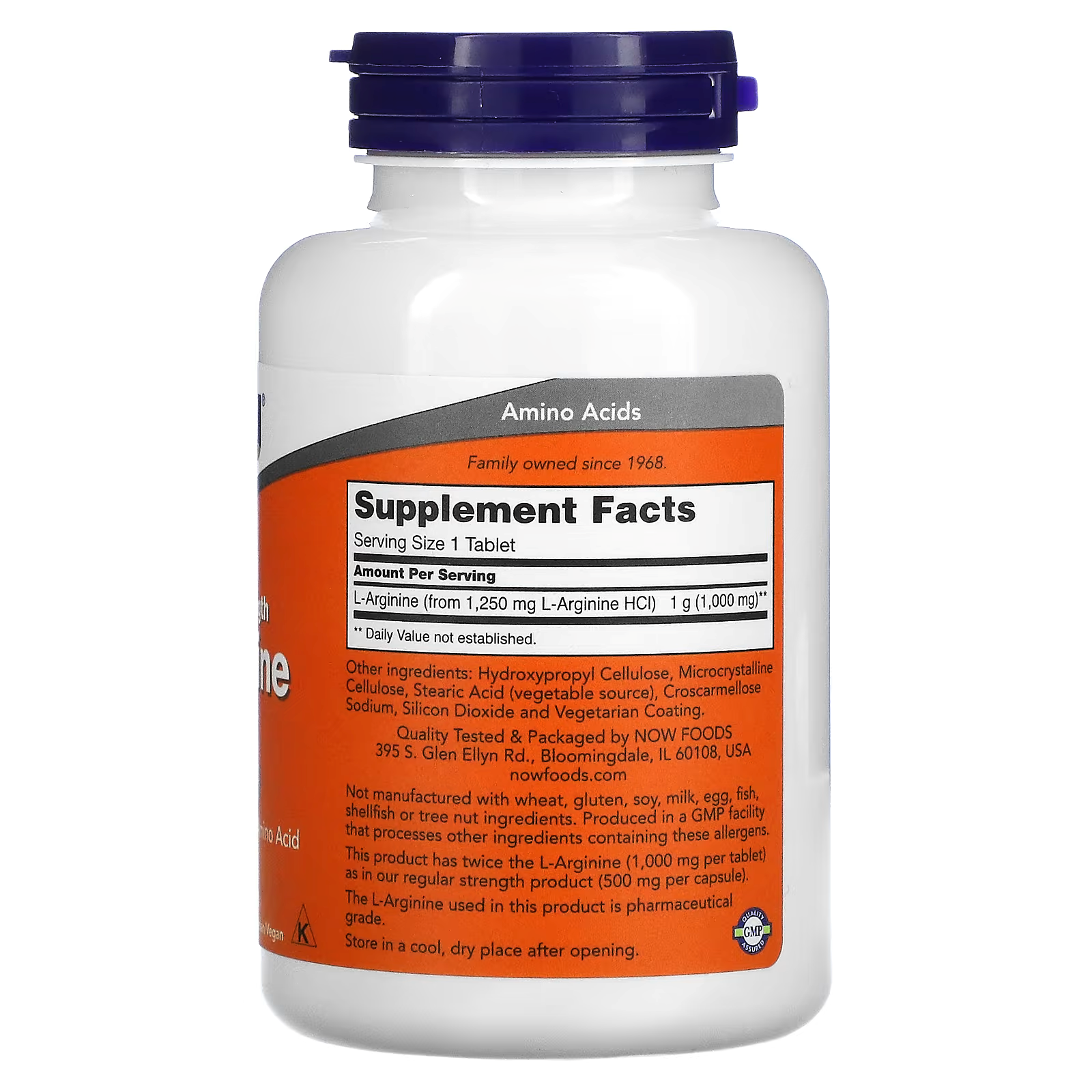 NOW Foods, L-Arginine, 1,000 mg,Tablets