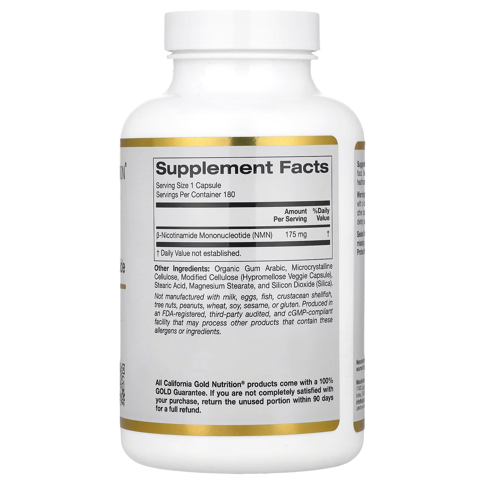 California Gold Nutrition, NMN, 175 mg, Veggie Capsules