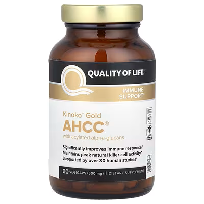 Quality of Life, Kinoko Gold AHCC, 500 mg, 60 Vegicaps