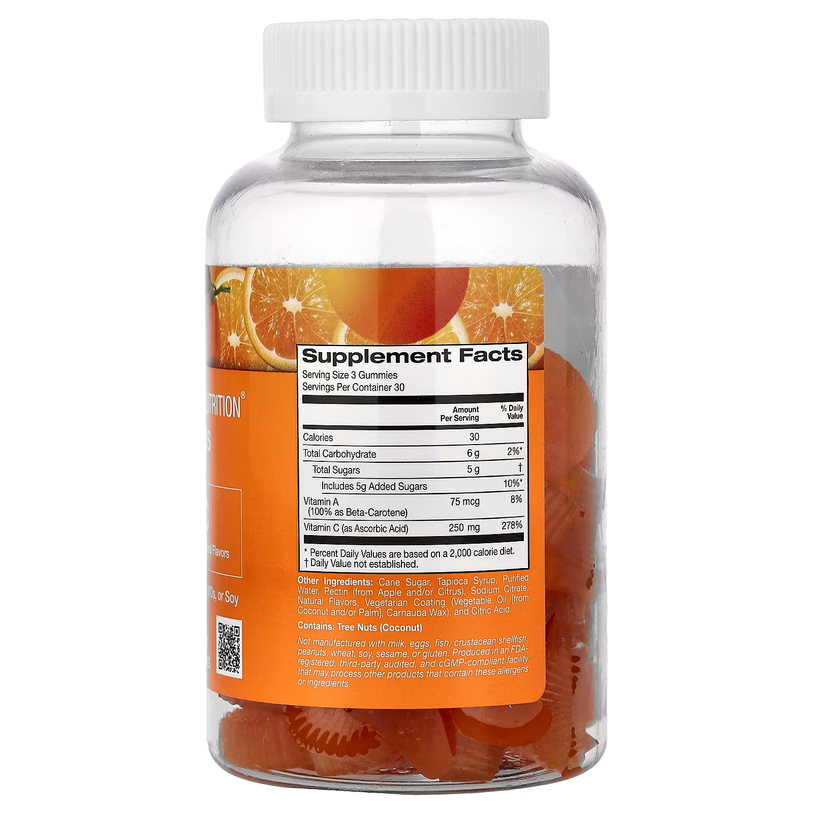 California Gold Nutrition, Vitamin C Gummies with Vitamin A from 100% Beta-Carotene, 90 Vegetarian Gummies