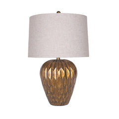 مصباح طاولة من الراتنج الأبيض Aw23-Jonathan، أبعاده 35.5 × 35.5 × 66 سم (Mlm-883469Gl)