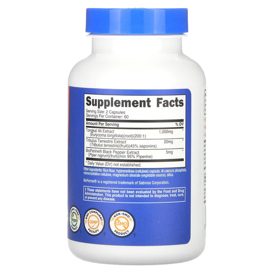 Nutricost, Tongkat Ali, 120 Capsules