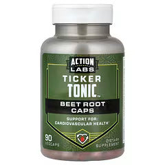 Action Labs, For Men, Ticker Tonic™, Beet Root Caps, 90 VegCaps