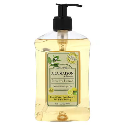 A La Maison de Provence, Liquid Soap For Hand & Body, Provence Lemon, 16.9 fl oz (500 ml)