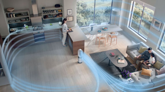 جهاز تنقية الهواء دايسون هوت + كول، مروحة تدفئة لتنقية الفورمالديهايد