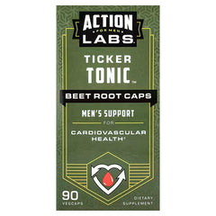 Action Labs, For Men, Ticker Tonic™, Beet Root Caps, 90 VegCaps