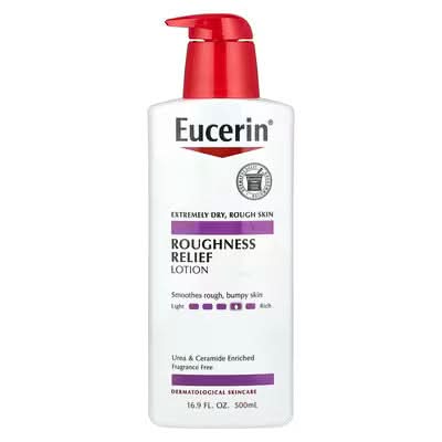 Eucerin, Roughness Relief Lotion, Fragrance Free, 16.9 fl oz (500 ml)