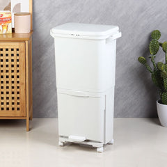 Falcon 35L 2 Tier Bin With 4 Pcs PP Castore White