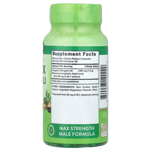 Nature's Truth, Longjack Tongkat Ali, Maximum Strength, 120 Quick Release Capsules (800 mg per Capsule)