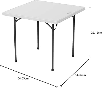 Cosmoplast Square Folding Table with Steel Legs