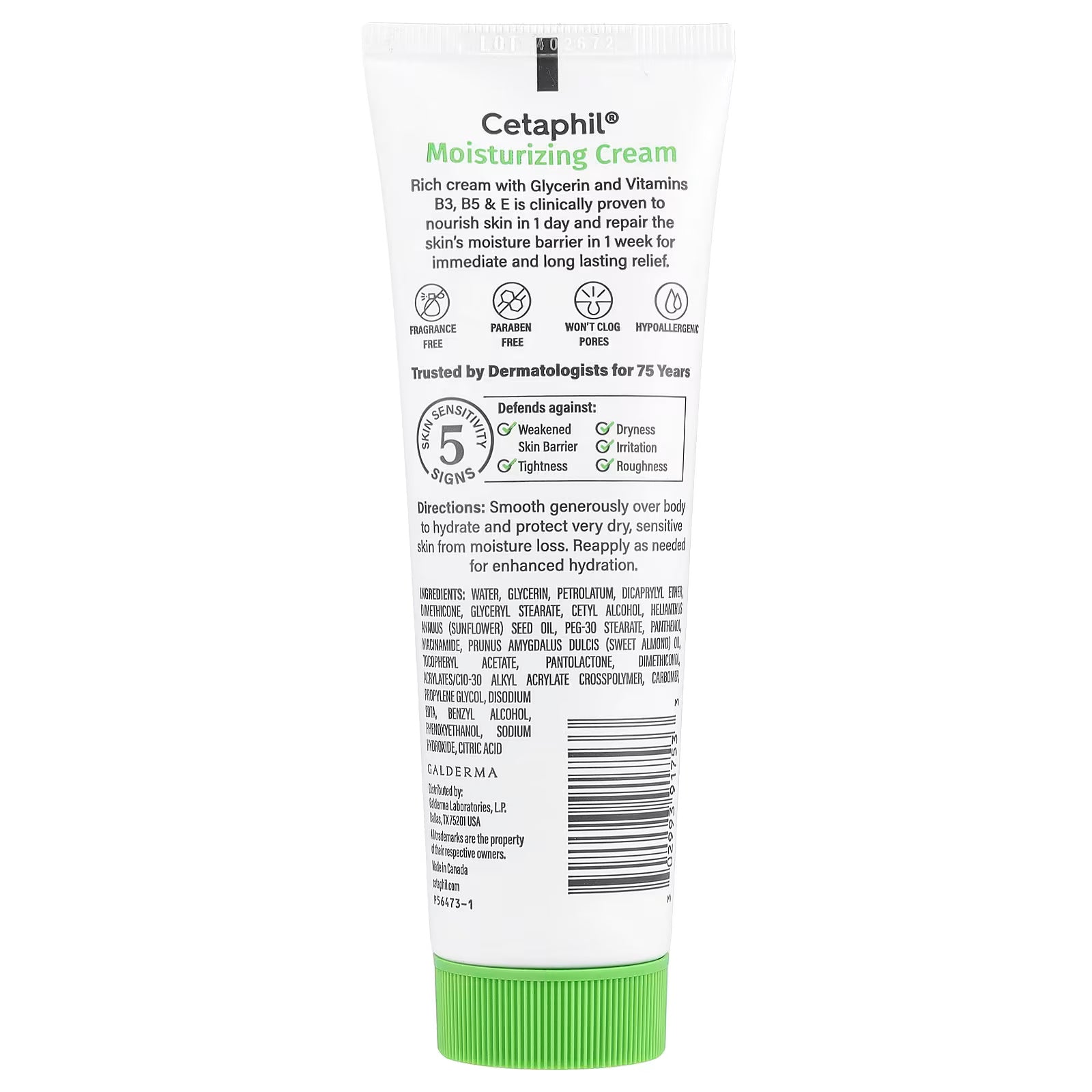 Cetaphil, Moisturizing Cream, Fragrance Free, 3 oz (85 g)