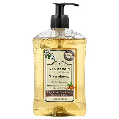 A La Maison de Provence, Liquid Soap For Hand & Body, Sweet Almond, 16.9 fl oz (500 ml)