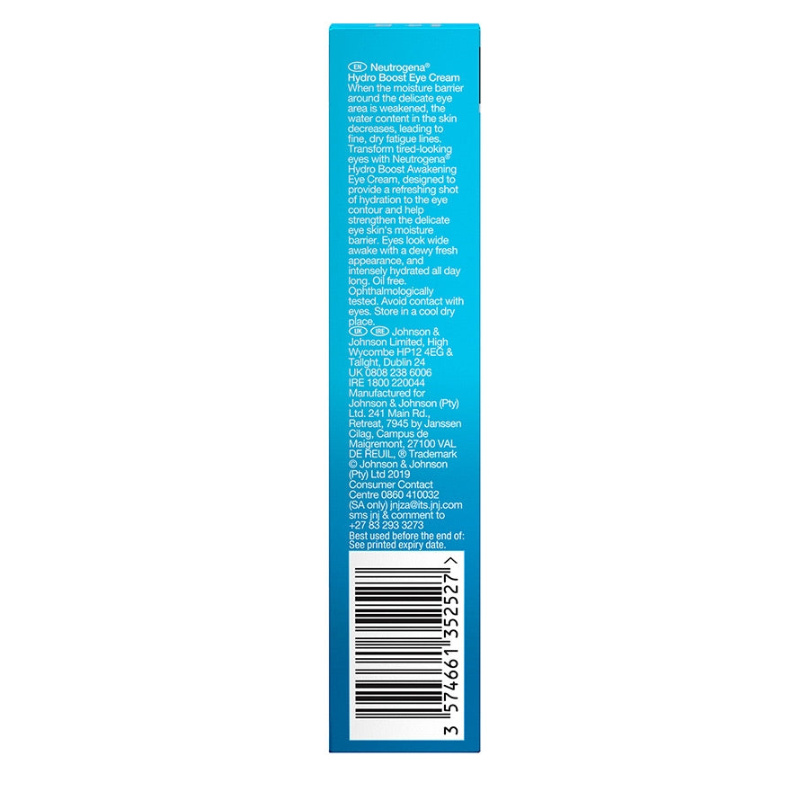 Neutrogena Hydro Boost Eye Awakening Eye Cream for Dry and Tired Eyes 15ml