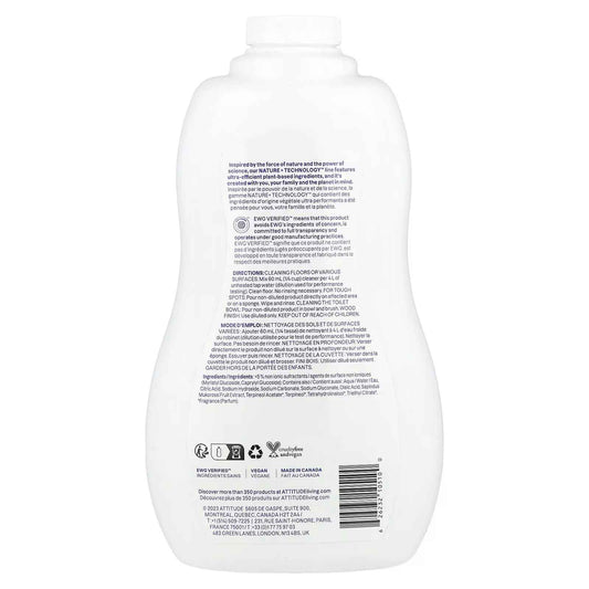 ATTITUDE, Floor Surface Cleaner, Tile & Wood, Citrus Zest, 35.2 fl oz (1.04 l)