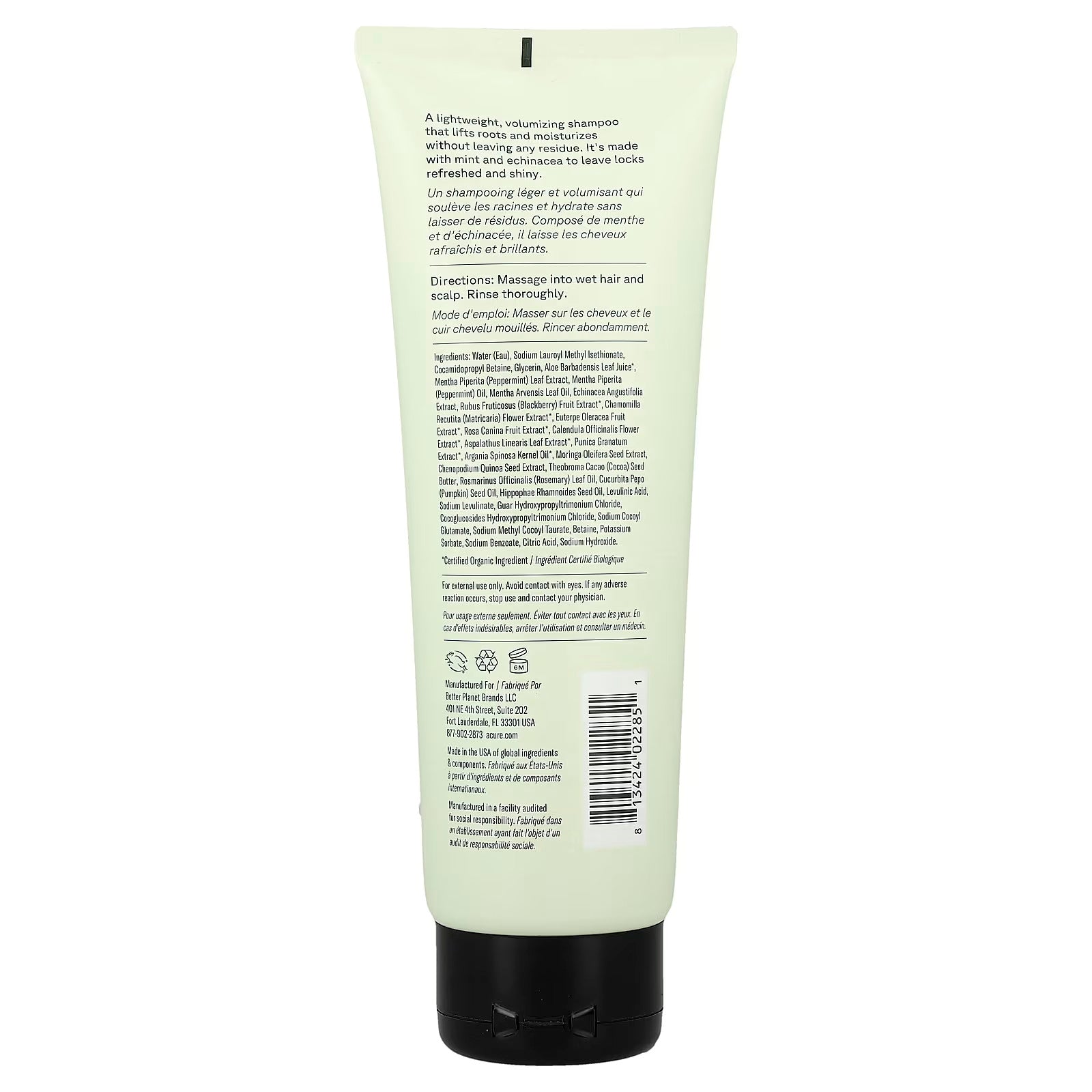 ACURE, Vivacious Volume Shampoo, Mint & Echinacea, 8 fl oz (236 ml)