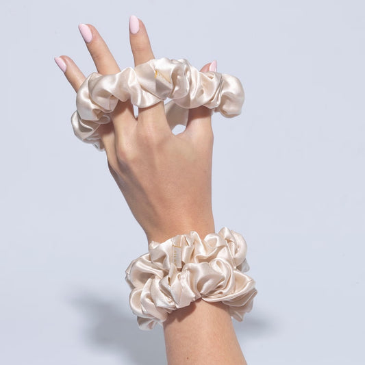 ربطات شعر سيلك لندن - كريمي