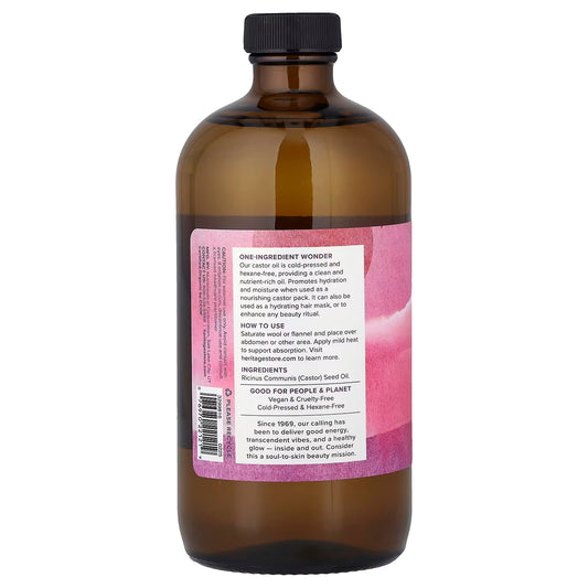 Heritage Store, Organic Castor Oil, 16 fl oz (473 ml)