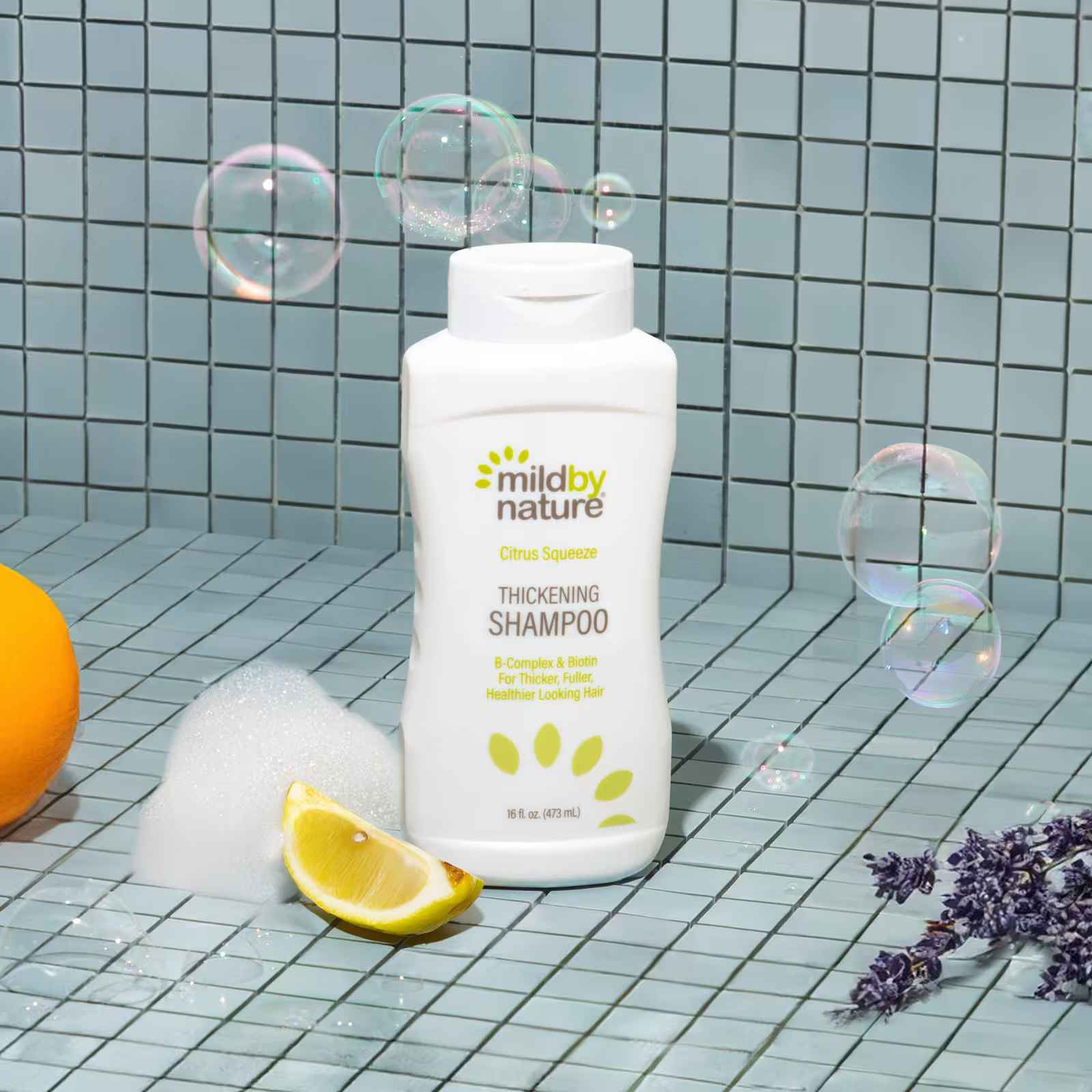 Mild By Nature, Thickening Shampoo, B-Complex + Biotin, Citrus Squeeze, 16 fl oz (473 ml)