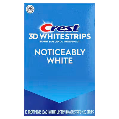 Crest, 3D Whitestrips, Enamel Safe Dental Whitening Kit, Noticeably White, 20 Strips
