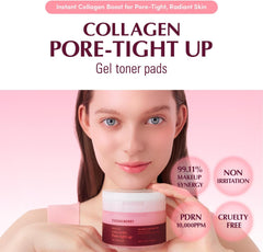 EQQUALBERRY - Collagen Pore-Tight Up Gel Toner Pads