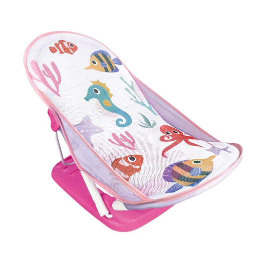 STEM Deluxe Pillow-Free Baby Shower Chair - Baby Bather with 3-Position Recline  Pink Color