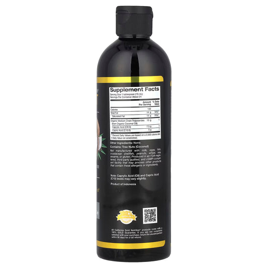 California Gold Nutrition, Sport, Organic MCT Oil, Unflavored, 12 fl oz (355 ml)
