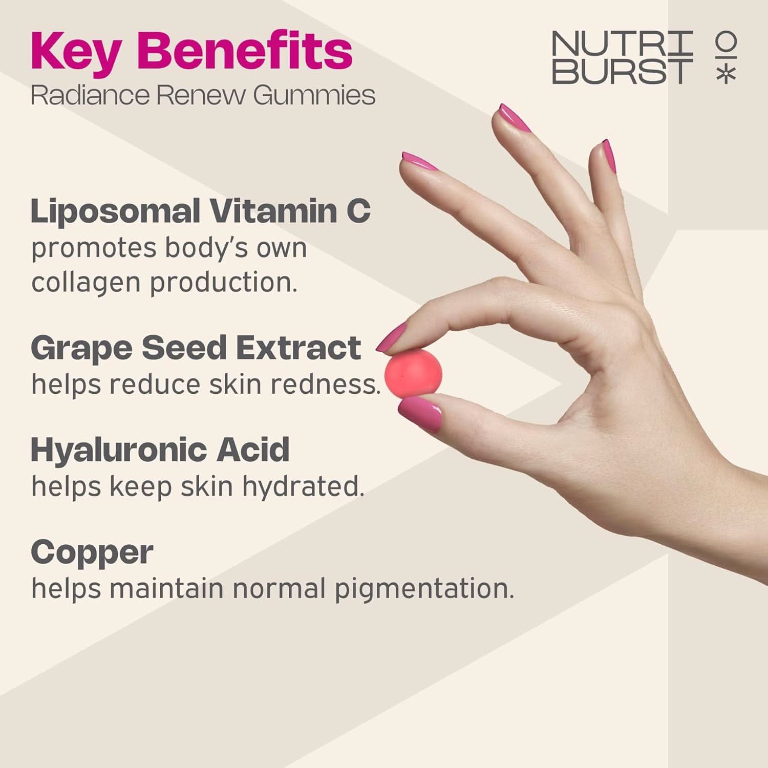 Nutriburst Collagen Revive - 60 Gummies