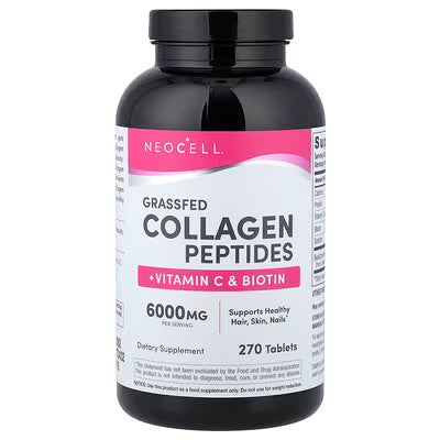 NeoCell, Grassfed Collagen Peptides + Vitamin C & Biotin, 270 Tablets