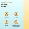 California Gold Nutrition, Vitamin D3 + K2 as MK-7, 180 Veggie Capsules