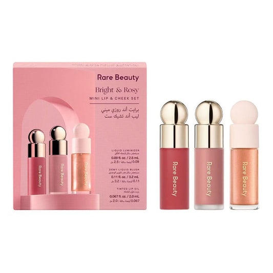 Rare Beauty Bright & Rosy Mini Lip And Cheek Set