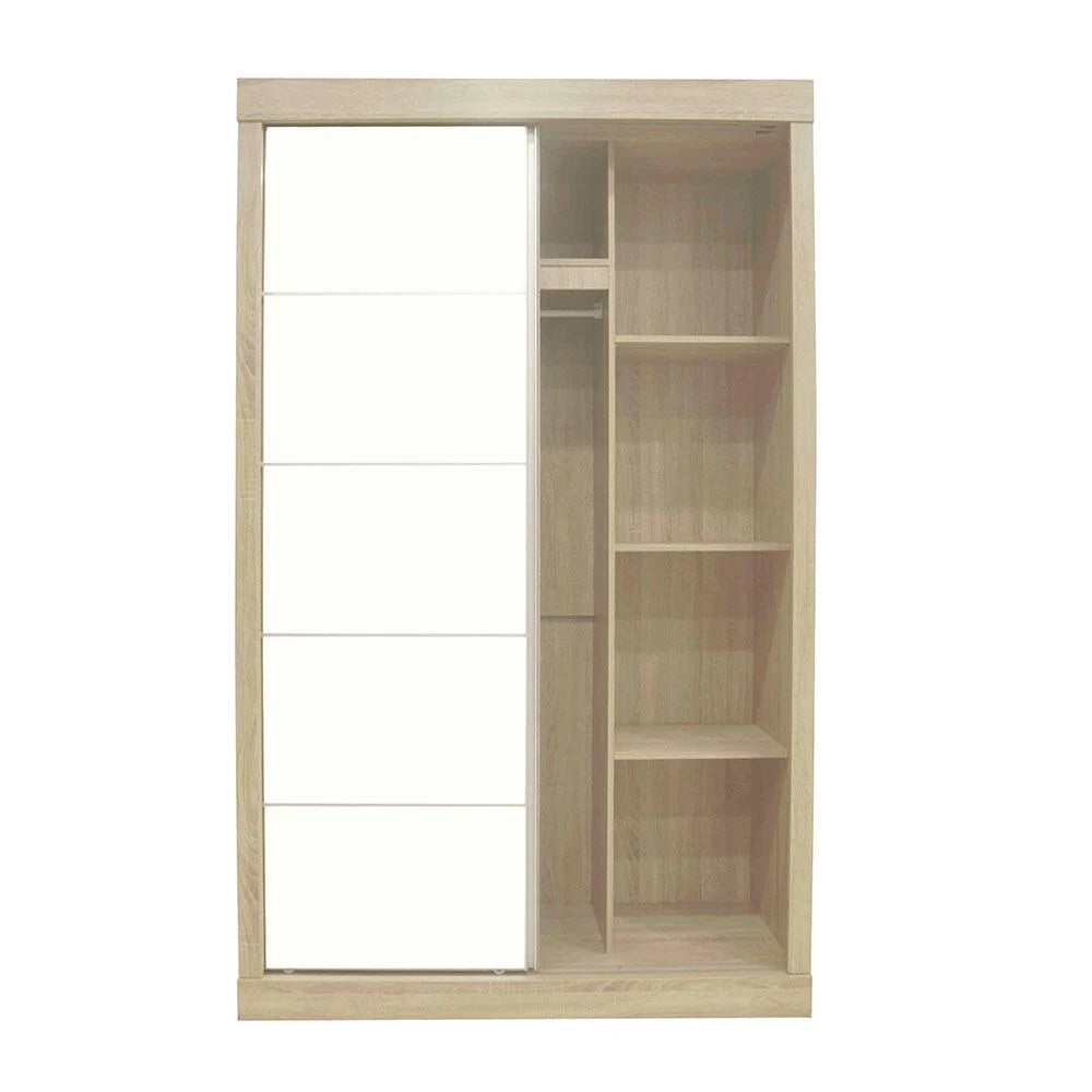 Supreme 2Door Compact Sliding Door Wardrobe W/Mirrors