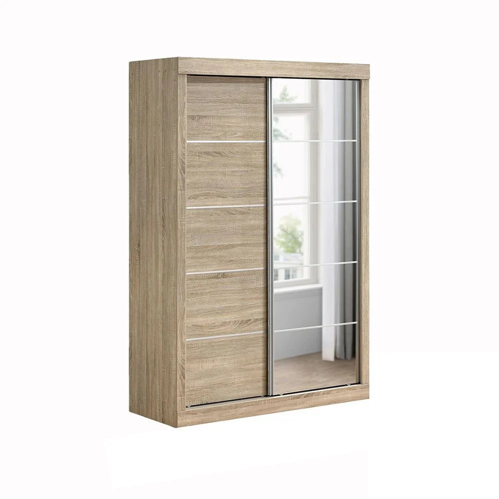 Supreme 2Door Compact Sliding Door Wardrobe W/Mirrors