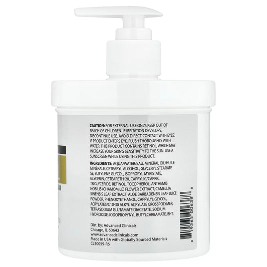 Advanced Clinicals, Retinol, Advanced Firming Cream, 16 oz (454 g)