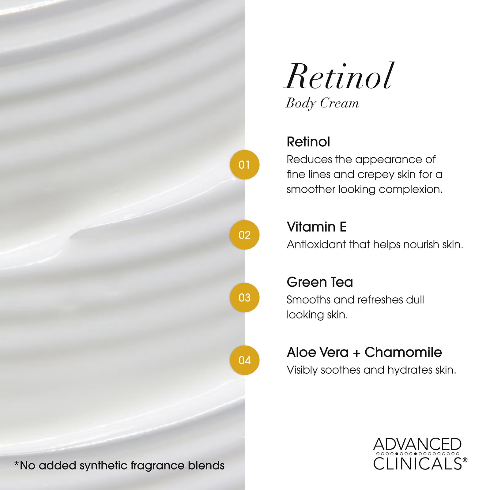 Advanced Clinicals, Retinol, Advanced Firming Cream, 16 oz (454 g)