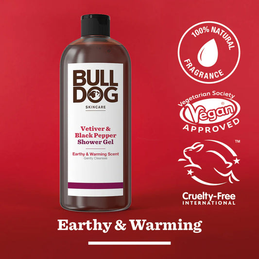 Bulldog Black Pepper & Vetiver Shower Gel 500ml