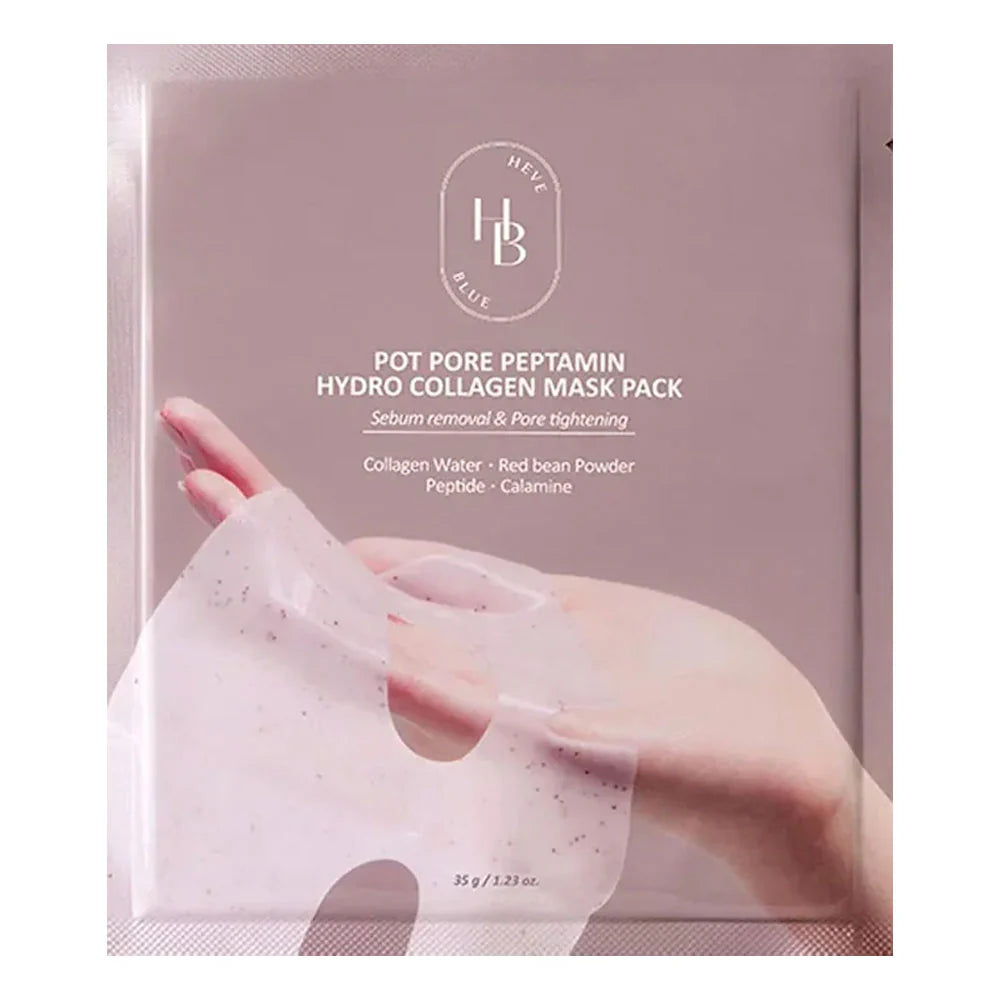 مجموعة أقنعة HEVEBLUE Pot Pore Peptamin Hydro Collagen (4 أقنعة)