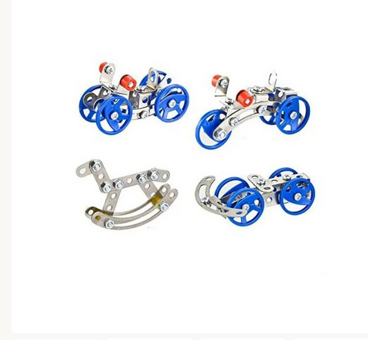 Stem 3 in 1 Metal Models Construction Kit – 52 PCS – Build and Play Set with Stainless Steel