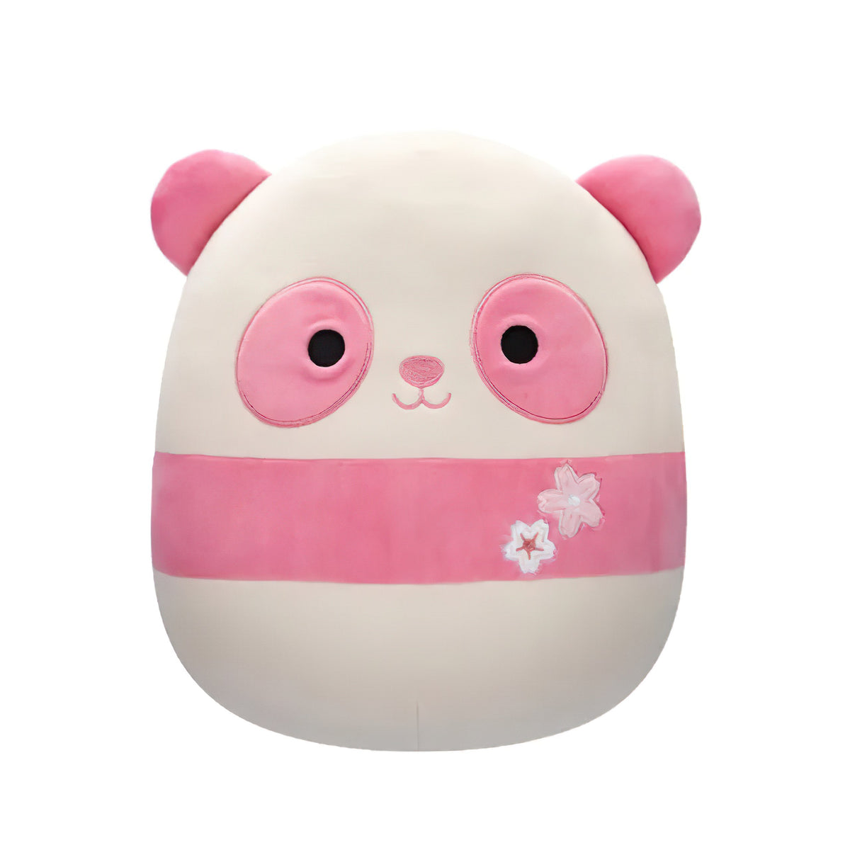 SQUISH Mallows Matlin Panda With Sakura Flowers Plush Toy Pink White 12