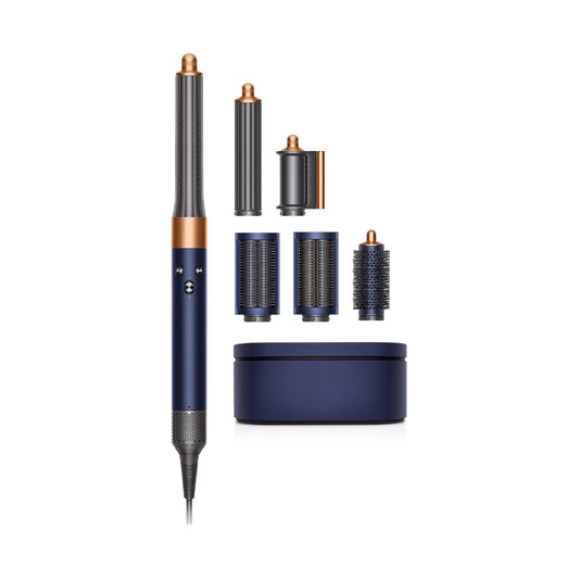 مجفف الشعر وجهاز تصفيف الشعر متعدد الاستخدامات Dyson Airwrap™ Complete Long (أزرق بروسي/نحاسي غني)