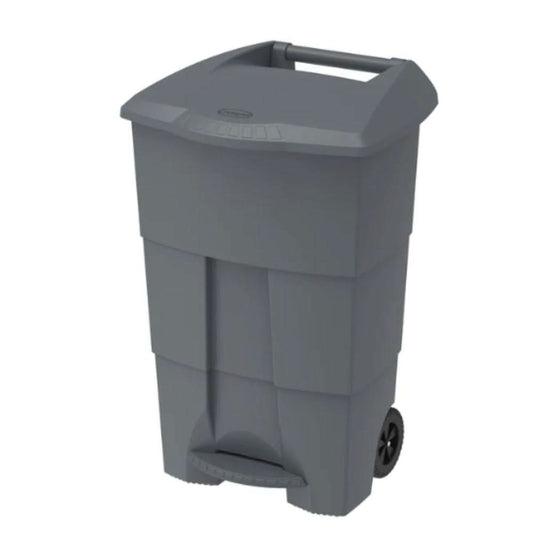 Cosmoplast Step-on Waste Bin with Pedal & Wheels 125L
