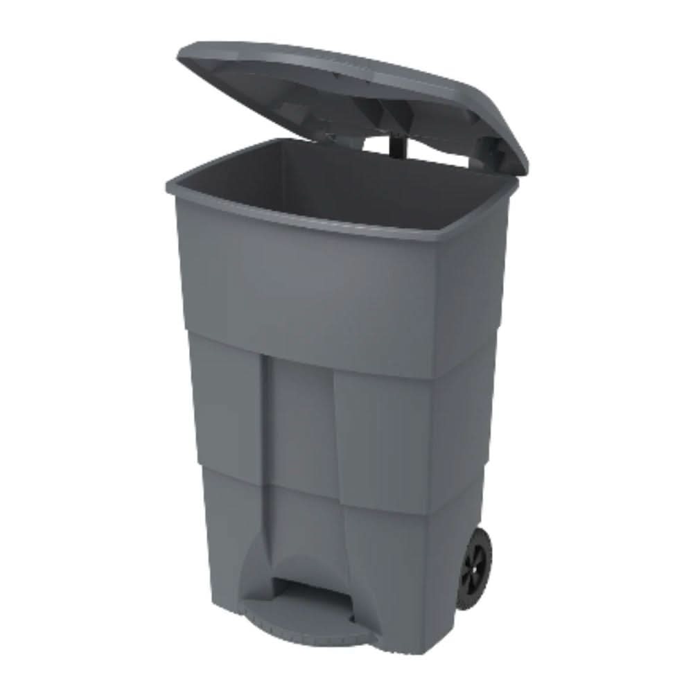 Cosmoplast Step-on Waste Bin with Pedal & Wheels 125L