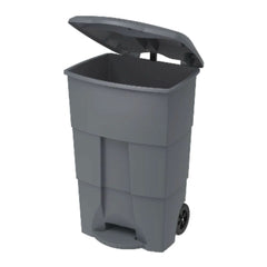 Cosmoplast Step-on Waste Bin with Pedal & Wheels 125L